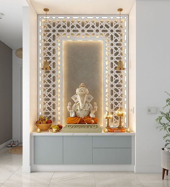 Royal Carve Mandir Jali Design - Interior Decoration for Spiritual Spaces in Pune